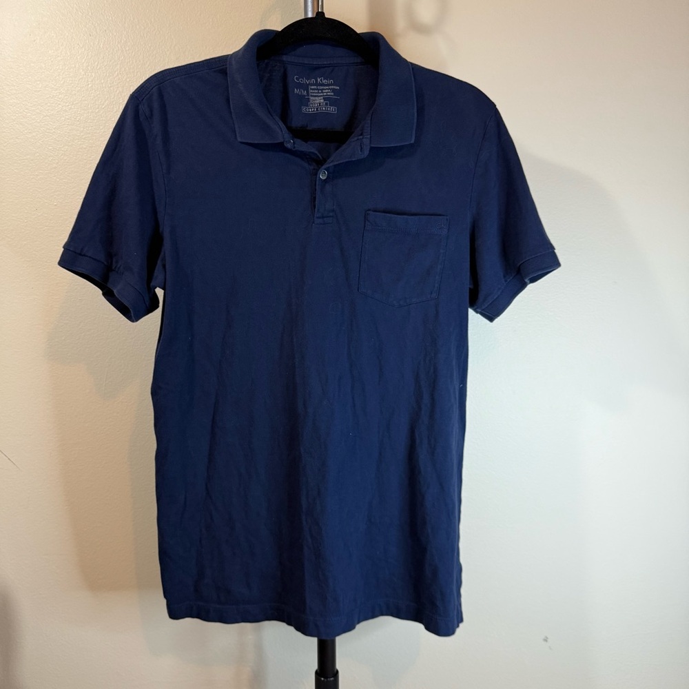 Calvin Klein Men's Deep Blue Polo Shirt
